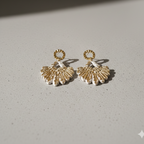 Boucle d'oreille fait main _ France _ Auvergne _ Acier inoxydable_Pendant_Blanc_Dorée