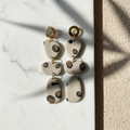Boucle d'oreille fait main _ France _ Auvergne _ Acier inoxydable_Pendant_Leopard_Dorée