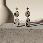 Boucle d'oreille fait main _ France _ Auvergne _ Acier inoxydable_Pendant_Leopard