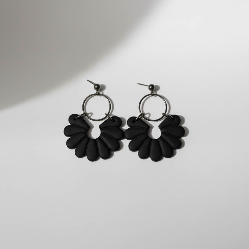 Boucles d'oreilles Rainbow Noir